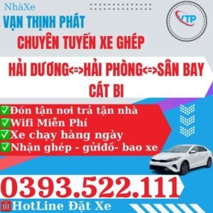 Nhà Xe Vạn Thịnh Phát -Hải Dương<=>Hải Phòng<=>Sân Bay Cát Bi
